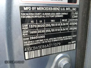 2006 Mercedes-Benz R 3.5L with VIN 4JGCB65E86A011079, listed as a Copart auction lot 53574165 with 206,690 mi miles and Clean Title. Bid and sale history available at carsss.com. Image 13.