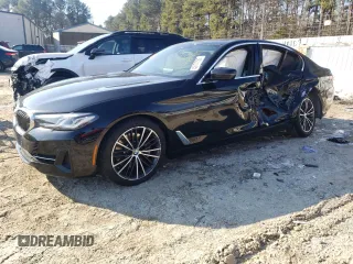 2021 BMW 5 Series 530i xDrive with VIN WBA13BJ09MCG00817, listed as a Copart auction lot 42174785 with 123,526 mi miles and Salvage Title. Bid and sale history available at carsss.com. Image 1.
