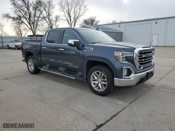 2019 GMC Sierra 1500 SLT with VIN 3GTU9DED6KG142555, listed as a Copart auction lot 45542165 with 93,046 mi miles and Salvage Title. Bid and sale history available at carsss.com. Image 4.