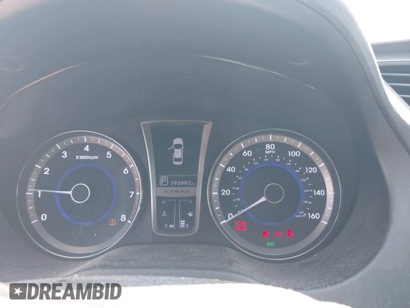 2012 Hyundai Azera with VIN KMHFG4JG0CA138415, listed as a IAAI auction lot 42750561 with 193,993 mi miles and . Bid and sale history available at DreamBid. Image 7.