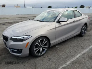 2016 BMW 2 Series 228i with VIN WBA1F9C57GV742274, listed as a Copart auction lot 53837825 with 73,564 mi miles and Salvage Title. Bid and sale history available at carsss.com. Image 1.