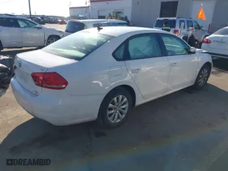 2015 Volkswagen Passat 1.8T S with VIN 1VWAT7A30FC020122, listed as a IAAI auction lot 41449481 with 129,650 mi miles. Bid and sale history available at carsss.com. Image 4.