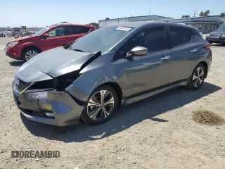 2018 Nissan LEAF SL with VIN 1N4AZ1CPXJC302930, listed as a Copart auction lot 64447955 with 98,389 mi miles and Salvage title. Bid and sale history available at DreamBid. Image 1.