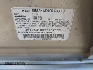 2002 Nissan Maxima GXE z VIN JN1DA31D92T207069, wystawiony jako IAAI lot #42439722 z przebiegiem 188 502 mil mil oraz . Historia ofert i sprzedaży dostępna na DreamBid. Obrazek 9.
