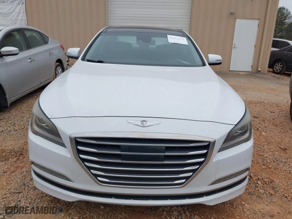 2015 Hyundai Genesis 5.0L with VIN KMHGN4JF8FU073687, listed as a IAAI auction lot 41118050 with 125,296 mi miles. Bid and sale history available at carsss.com. Image 12.