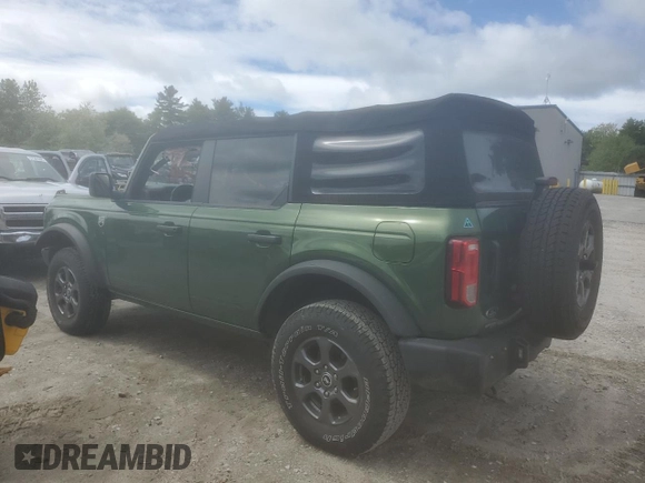 2022 Ford Bronco with VIN 1FMDE5BH8NLB01419, listed as a Copart auction lot 58089485 with 70,401 mi miles and Salvage title. Bid and sale history available at DreamBid. Image 2.