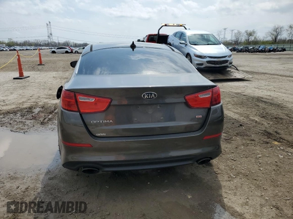 2015 Kia Optima LX with VIN 5XXGM4A74FG377802, listed as a Copart auction lot 51774195 with 176,105 mi miles and Salvage title. Bid and sale history available at DreamBid. Image 6.