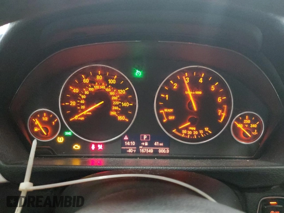 2014 BMW 3 Series 320i xDrive with VIN WBA3C3C51EF983706, listed as a Copart auction lot 61472895 with 167,549 mi miles and Non repairable. Bid and sale history available at DreamBid. Image 9.
