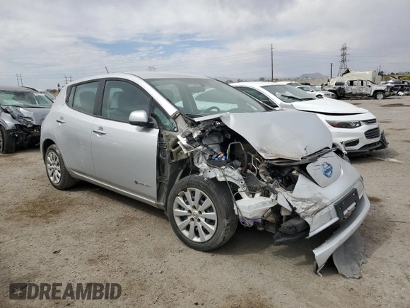 2015 Nissan LEAF SV with VIN 1N4AZ0CP8FC313460, listed as a Copart auction lot 51716765 with 90,163 mi miles and Salvage Title. Bid and sale history available at carsss.com. Image 4.
