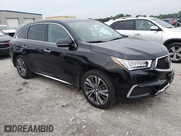 2019 Acura MDX Technology with VIN 5J8YD3H50KL011673, listed as a Copart auction lot 60538285 with 33,677 mi miles and Salvage title. Bid and sale history available at DreamBid. Image 4.