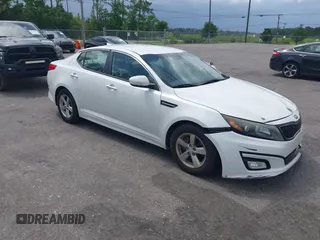 2015 Kia Optima LX with VIN 5XXGM4A71FG504439, listed as a IAAI auction lot 42470149 with 142,076 mi miles and . Bid and sale history available at DreamBid. Image 1.