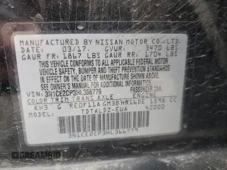 2017 Nissan Note SV with VIN 3N1CE2CP3HL366779, listed as a Copart auction lot 50576905 with 149,907 mi miles and Salvage Title. Bid and sale history available at DreamBid. Image 15.