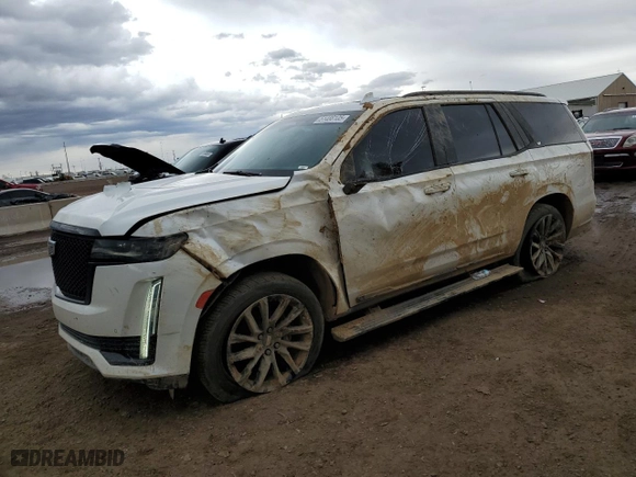 2021 Cadillac Escalade Sport with VIN 1GYS4FKL7MR230847, listed as a Copart auction lot 51488105 with 64,141 mi miles and Salvage Title. Bid and sale history available at carsss.com. Image 1.
