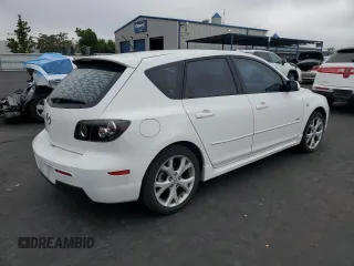 2008 Mazda 3 S GT with VIN JM1BK344X81163665, listed as a Copart auction lot 53690955 with 184,056 mi miles and Salvage Title. Bid and sale history available at DreamBid. Image 3.