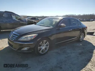 2012 Hyundai Genesis 5.0L with VIN KMHGC4DH2CU206801, listed as a Copart auction lot 87454104 with 153,434 mi miles and Salvage Title. Bid and sale history available at carsss.com. Image 1.