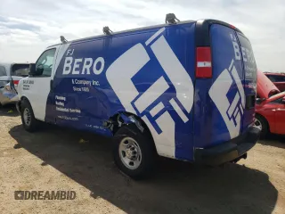2020 Chevrolet Express Cargo with VIN 1GCWGAFG7L1179054, listed as a Copart auction lot 56726655 with 39,099 mi miles and Salvage title. Bid and sale history available at DreamBid. Image 2.