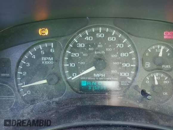 2002 Chevrolet Avalanche with VIN 3GNEC13T72G231637, listed as a IAAI auction lot 41639440 with 315,239 mi miles and . Bid and sale history available at DreamBid. Image 15.