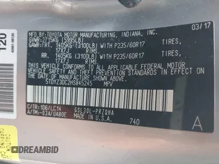 2017 Toyota Sienna XLE Auto Access Seat with VIN 5TDYZ3DC2HS845245, listed as a IAAI auction lot 42161078 with 154,418 mi miles and . Bid and sale history available at DreamBid. Image 9.
