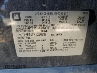 2017 GMC Canyon 4WD Denali with VIN 1GTP6EE18H1258090, listed as a Copart auction lot 71596574 with 0 mi miles and Clean Title. Bid and sale history available at carsss.com. Image 12.
