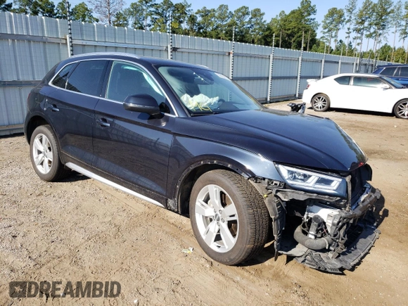 2018 Audi Q5 Premium Plus with VIN WA1BNAFY0J2040205, listed as a Copart auction lot 59352672 with 0 mi miles. Bid and sale history available at carsss.com. Image 1.