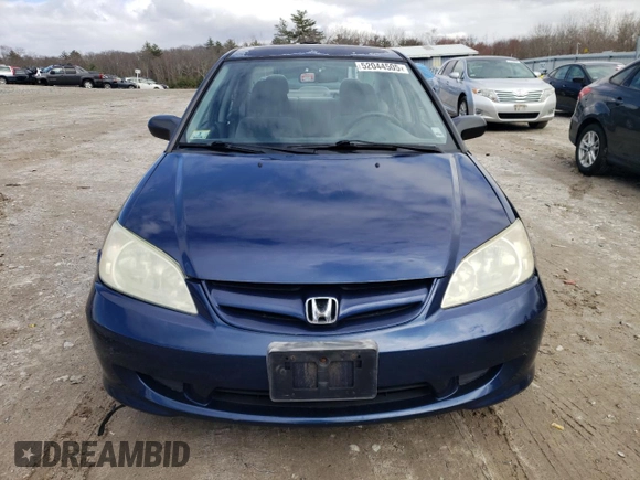 2004 Honda Civic LX with VIN 2HGES16544H587640, listed as a Copart auction lot 52044505 with 246,697 mi miles and Clean Title. Bid and sale history available at DreamBid. Image 5.