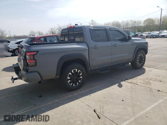 2022 Nissan Frontier Pro-4X with VIN 1N6ED1EK3NN676511, listed as a Copart auction lot 52030375 with 34,753 mi miles and Salvage title. Bid and sale history available at DreamBid. Image 3.