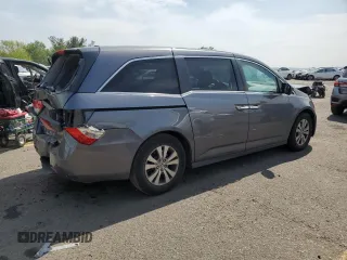2017 Honda Odyssey EX-L with VIN 5FNRL5H63HB008563, listed as a Copart auction lot 53125224 with 124,960 mi miles and Salvage Title. Bid and sale history available at DreamBid. Image 3.