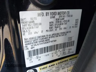 2016 Ford Expedition XLT с VIN 1FMJU1HT2GEF16740, выставлен на аукционе IAAI как лот 41358594 с пробегом 147 983 миль миль и . История ставок и продаж доступна на DreamBid. Изображение 9.