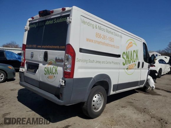 2018 Ram ProMaster Cargo with VIN 3C6TRVAG0JE104838, listed as a Copart auction lot 49676745 with 89,428 mi miles and Salvage Title. Bid and sale history available at DreamBid. Image 3.