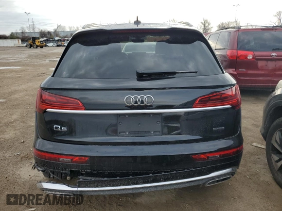2024 Audi Q5 S line Premium Plus with VIN WA1E2AFY3R2129672, listed as a Copart auction lot 47786635 with Not provided miles and Salvage title. Bid and sale history available at DreamBid. Image 6.