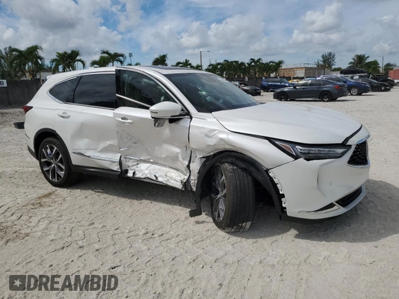 2023 Acura MDX w/Technology Package with VIN 5J8YD9H49PL005534, listed as a Copart auction lot 72994894 with 14,950 mi miles and Salvage Title. Bid and sale history available at carsss.com. Image 4.