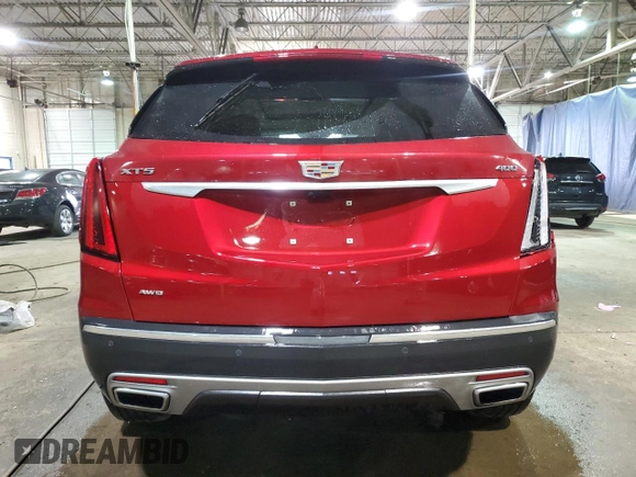 2023 Cadillac XT5 AWD Premium Luxury with VIN 1GYKNDRS6PZ137806, listed as a Copart auction lot 49639235 with 14,502 mi miles and Salvage Title. Bid and sale history available at DreamBid. Image 6.