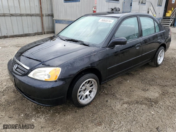 2003 Honda Civic DX with VIN 2HGES16113H556132, listed as a Copart auction lot 76865514 with 104,738 mi miles and Clean Title. Bid and sale history available at carsss.com. Image 1.