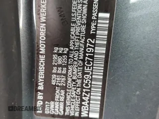 2018 BMW 4 Series 430i with VIN WBA4Z1C59JEC71972, listed as a Copart auction lot 84055464 with 120,699 mi miles and Salvage Title. Bid and sale history available at DreamBid. Image 12.