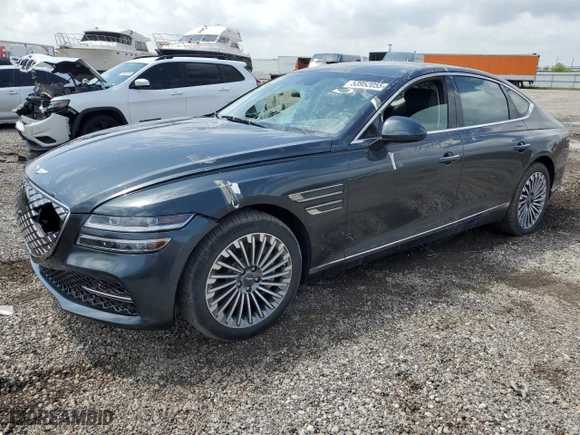 2023 Genesis Electrified G80 with VIN KMTGE4S17PU007500, listed as a Copart auction lot 53952055 with 6,226 mi miles and Clean Title. Bid and sale history available at carsss.com. Image 1.