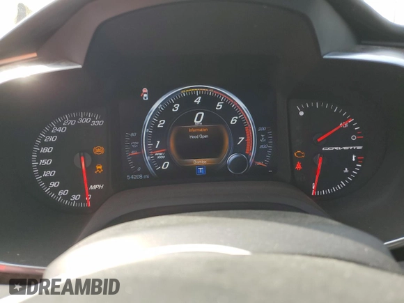 2015 Chevrolet Corvette Z51 3LT with VIN 1G1YL2D73F5121378, listed as a Copart auction lot 48764725 with 54,208 mi miles and Salvage Title. Bid and sale history available at carsss.com. Image 9.
