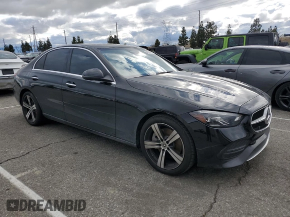 2023 Mercedes-Benz C 300 with VIN W1KAF4GB1PR071219, listed as a Copart auction lot 48556705 with 22,017 mi miles and Salvage Title. Bid and sale history available at carsss.com. Image 4.