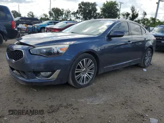 2015 Kia Cadenza Premium with VIN KNALN4D74F5195476, listed as a Copart auction lot 72385204 with 106,399 mi miles and Salvage Title. Bid and sale history available at carsss.com. Image 1.