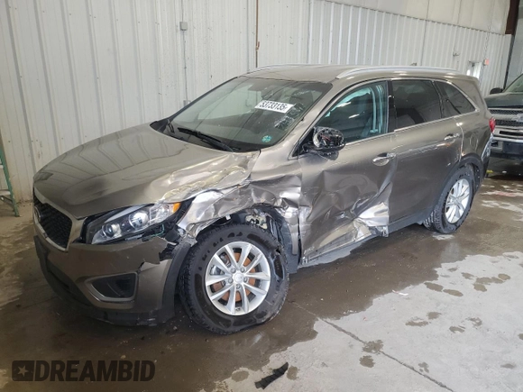 2017 Kia Sorento LX with VIN 5XYPGDA37HG200034, listed as a Copart auction lot 53733135 with 164,985 mi miles and Non Repairable. Bid and sale history available at carsss.com. Image 1.