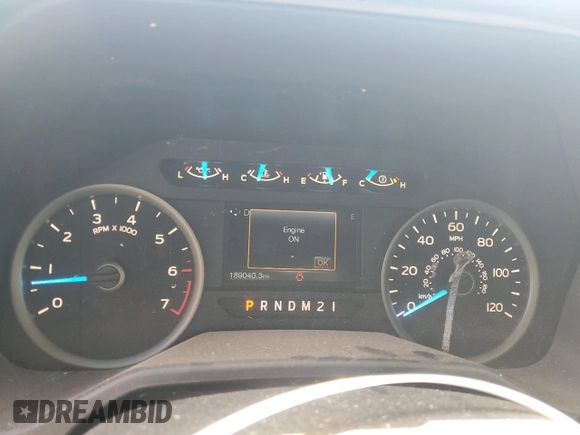 2015 Ford F-150 XL with VIN 1FTEW1CP2FFB18740, listed as a Copart auction lot 52281845 with 189,040 mi miles and Salvage Title. Bid and sale history available at carsss.com. Image 9.
