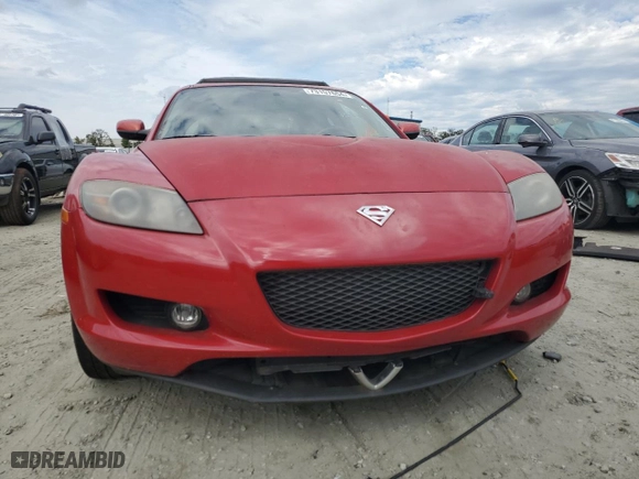 2004 Mazda RX-8 with VIN JM1FE17NX40123930, listed as a Copart auction lot 73157654 with 0 mi miles and Clean Title. Bid and sale history available at carsss.com. Image 5.
