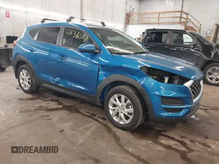 2021 Hyundai Tucson Value with VIN KM8J33A43MU301869, listed as a IAAI auction lot 41636017 with 55,188 mi miles. Bid and sale history available at carsss.com. Image 1.