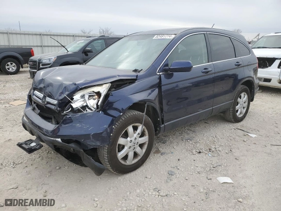 2008 Honda CR-V EX-L with VIN JHLRE487X8C023851, listed as a Copart auction lot 85997324 with 163,788 mi miles and Salvage Title. Bid and sale history available at carsss.com. Image 1.