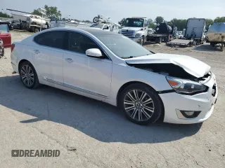 2014 Kia Cadenza Premium with VIN KNALN4D76E5157228, listed as a Copart auction lot 66576294 with 84,541 mi miles and Salvage Title. Bid and sale history available at carsss.com. Image 4.