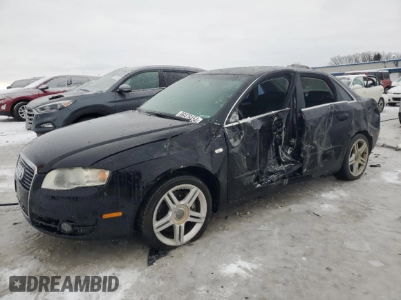 2007 Audi A4 2.0T with VIN WAUAF78E47A093098, listed as a Copart auction lot 86976454 with 98,237 mi miles and Clean Title. Bid and sale history available at carsss.com. Image 1.