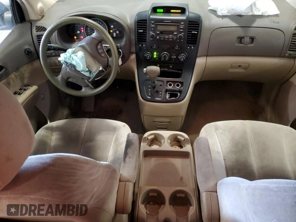 2006 Kia Sedona LX with VIN KNDMB233566078132, listed as a Copart auction lot 75662434 with 223,318 mi miles and Salvage Title. Bid and sale history available at carsss.com. Image 8.