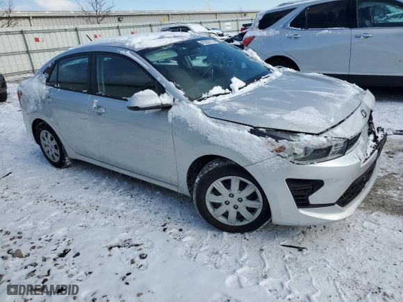 2021 Kia Rio S with VIN 3KPA24AD9ME400420, listed as a Copart auction lot 45205115 with 43,010 mi miles and Salvage Title. Bid and sale history available at carsss.com. Image 4.
