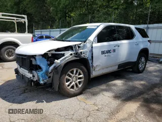 2023 Chevrolet Traverse LS z VIN 1GNEVFKW9PJ292562, wystawiony jako Copart lot #63252275 z przebiegiem 46 585 mil mil oraz Szkoda całkowita • Salvage title. Historia ofert i sprzedaży dostępna na DreamBid. Obrazek 1.