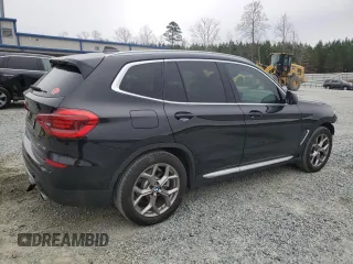 2020 BMW X3 sDrive30i with VIN 5UXTY3C09L9C69649, listed as a Copart auction lot 48416745 with 28,469 mi miles and Salvage Title. Bid and sale history available at carsss.com. Image 3.