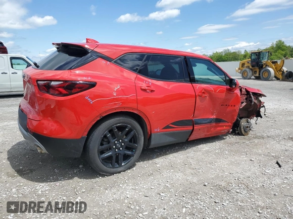 2021 Chevrolet Blazer LT with VIN 3GNKBHRS9MS585138, listed as a Copart auction lot 55327335 with 66,020 mi miles and Salvage title. Bid and sale history available at DreamBid. Image 3.
